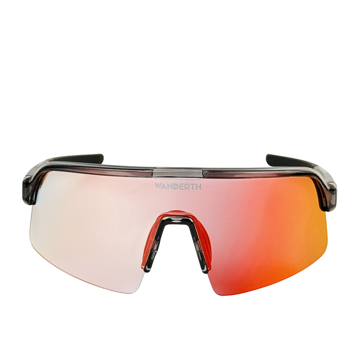 Wanderth Lentes Time Race Fusion Mirror Rojo Gris Oscuro