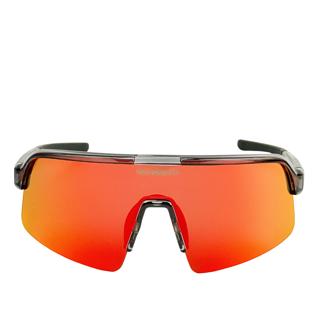 Wanderth Lentes Time Race Fusion Mirror Rojo Gris Oscuro