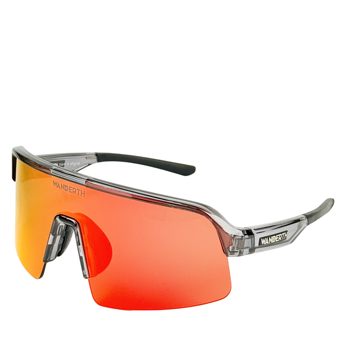 Wanderth Lentes Time Race Fusion Mirror Rojo Gris Oscuro