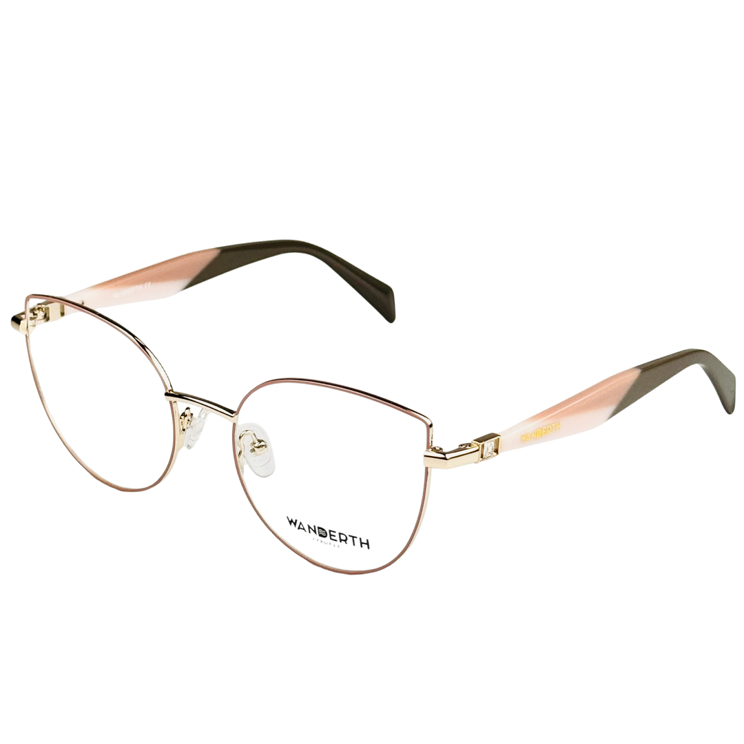 Montura Wanderth Velvet Agatada Para Mujer, Dorado Rosado