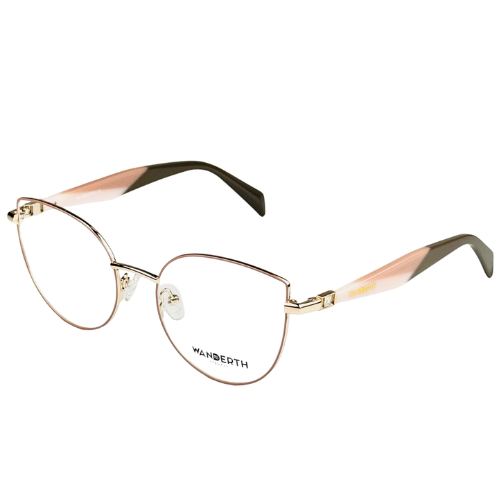 Montura Wanderth Velvet Agatada Para Mujer, Dorado Rosado