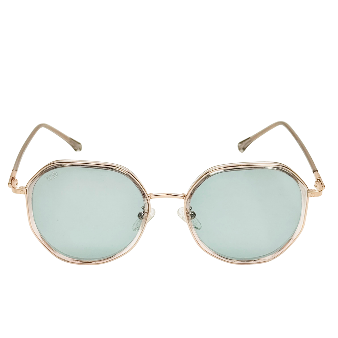 Wanderth Lentes De Sol Sirius Rose Color Dorado Lente Verde Varilla Dorado Armazón Dorado Diseño Casual