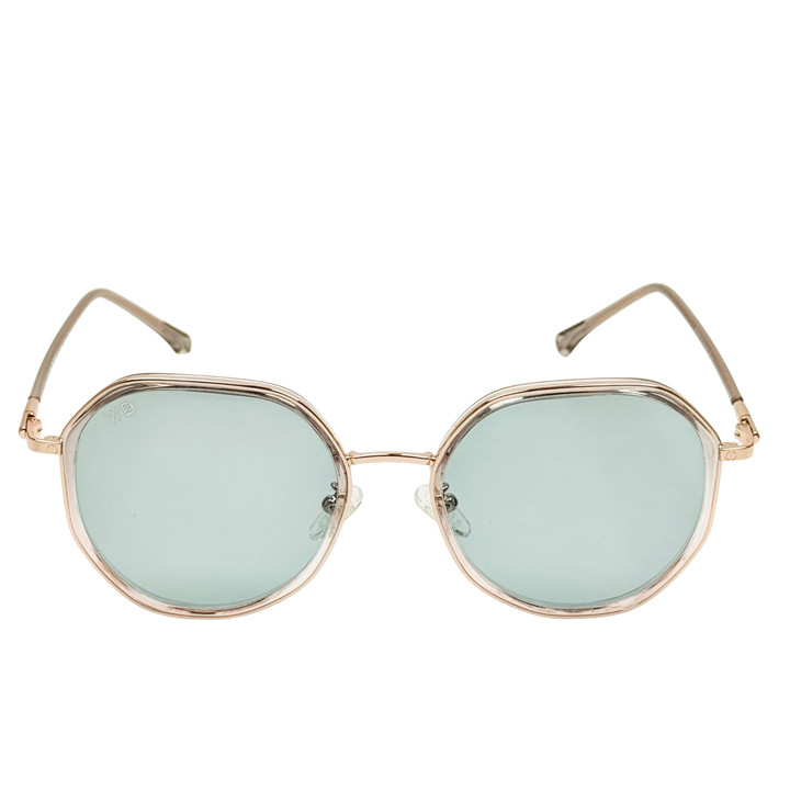 Wanderth Lentes De Sol Sirius Rose Color Dorado Lente Verde Varilla Dorado Armazón Dorado Diseño Casual