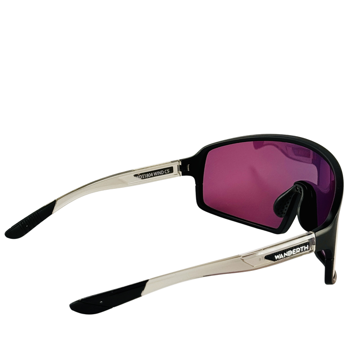Gafas De Ciclismo Wanderth Wind Fusión Mirror Rojas Con Protección Uv Rojo Negro/pata Crystal Gray