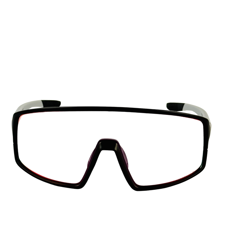 Gafas De Ciclismo Wanderth Wind Con Lente Roja Fusion Mirror Y Armazón Negro Rojo Negro/pata Gris