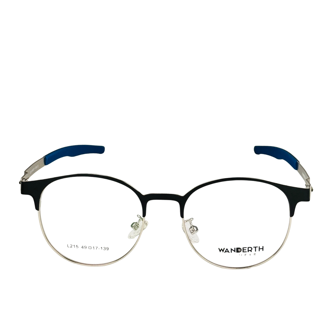 Monturas Wanderth Vector De Metal Redondas Para Hombre, Negro/azul/plateado