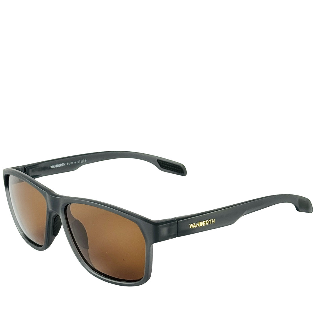 Wanderth Lentes De Sol Swift Color Gris Lente Marrón Varilla Gris Armazón Gris Diseño Sports Deportivo