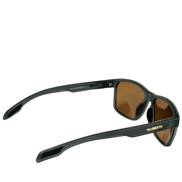 Wanderth Lentes De Sol Swift Color Gris Lente Marrón Varilla Gris Armazón Gris Diseño Sports Deportivo