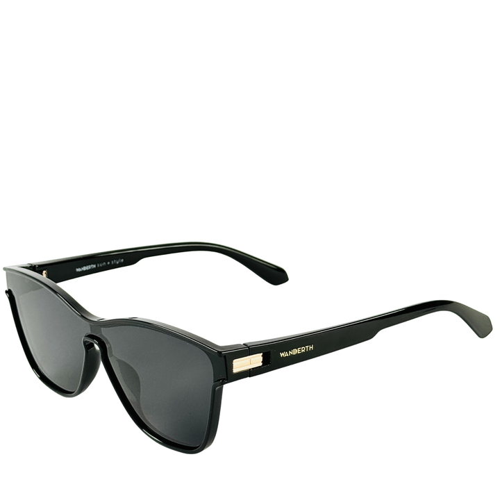 Wanderth Lentes De Sol Flow Color Negro Lente Negro Varilla Negro Armazón Negro Diseño Fashion