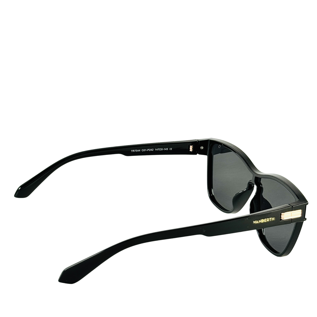 Wanderth Lentes De Sol Flow Color Negro Lente Negro Varilla Negro Armazón Negro Diseño Fashion