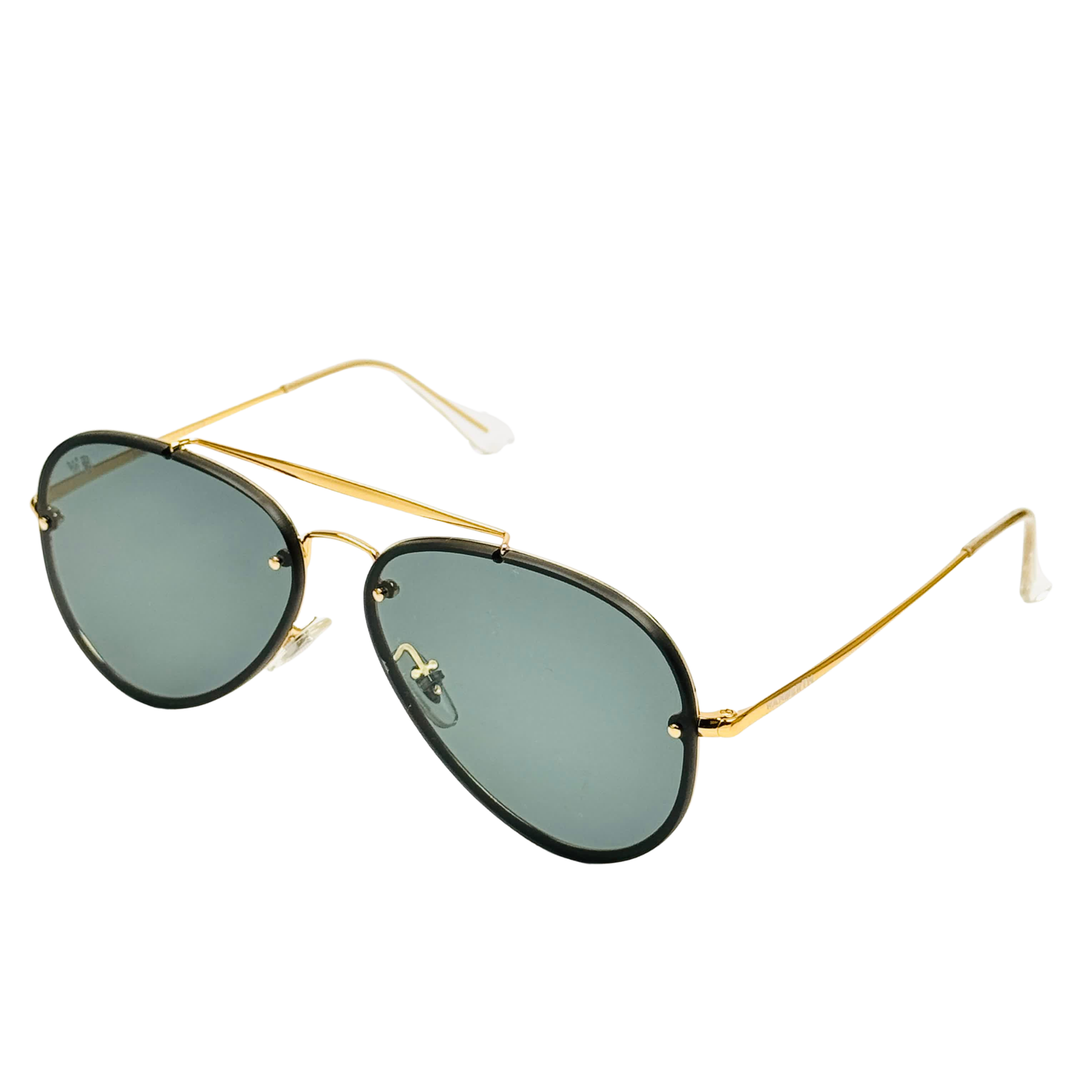 Wanderth Lentes De Sol Avax Color Dorado Lente Verde Varilla Dorado Armazón Dorado Diseño Clasica