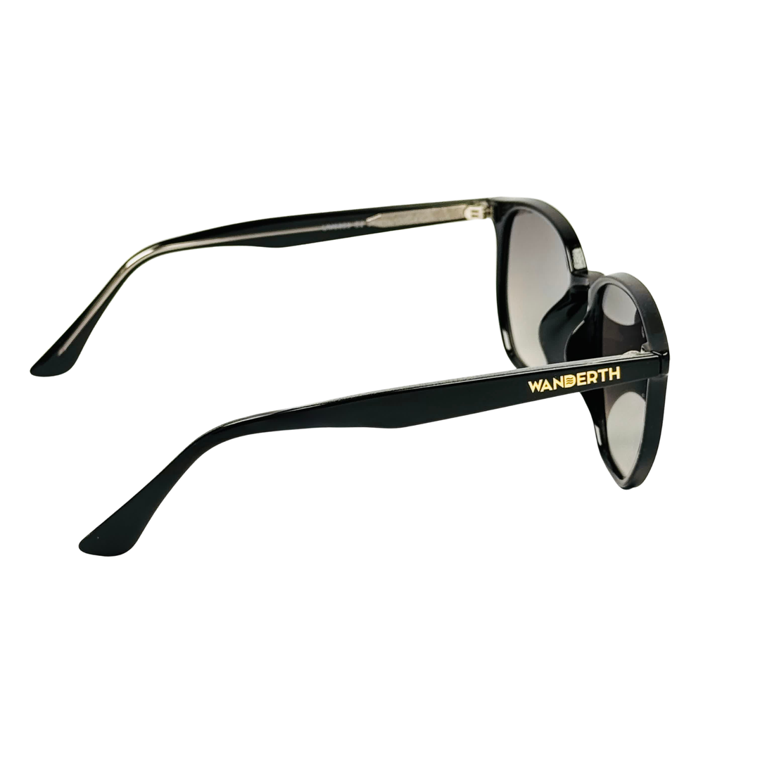 Wanderth Lentes De Sol Novair Color Negro Lente Plateado Varilla Negro Armazón Negro Diseño Fashion