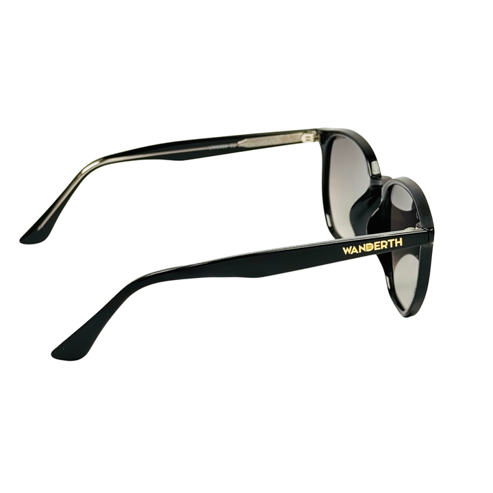 Wanderth Lentes De Sol Novair Color Negro Lente Plateado Varilla Negro Armazón Negro Diseño Fashion
