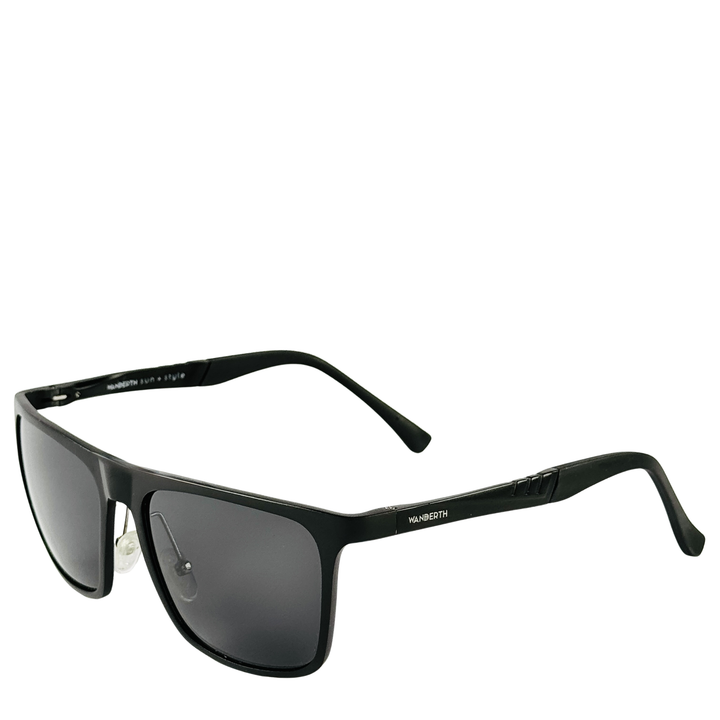 Wanderth Lentes De Sol Vector Color Negro Lente Negro Varilla Negro Armazón Negro Diseño Sports Deportivo