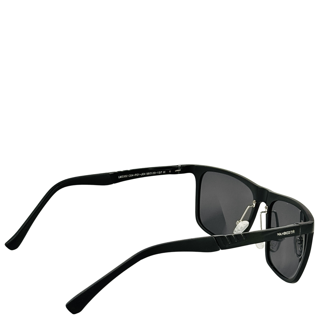 Wanderth Lentes De Sol Vector Color Negro Lente Negro Varilla Negro Armazón Negro Diseño Sports Deportivo
