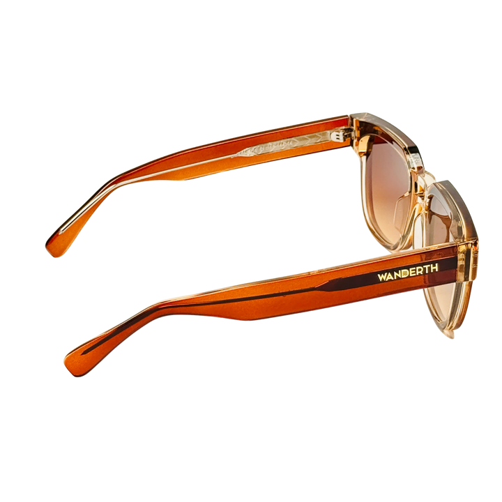 Wanderth Lentes De Sol Vibe Color Marrón Lente Marrón Varilla Marrón Armazón Marrón Diseño Fashion