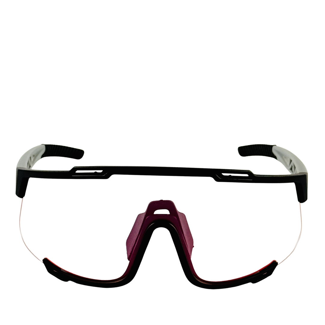 Gafas De Ciclismo Wanderth Fusion Mirror Con Lente Roja Y Protección Uv Rojo Negro/pata Gris