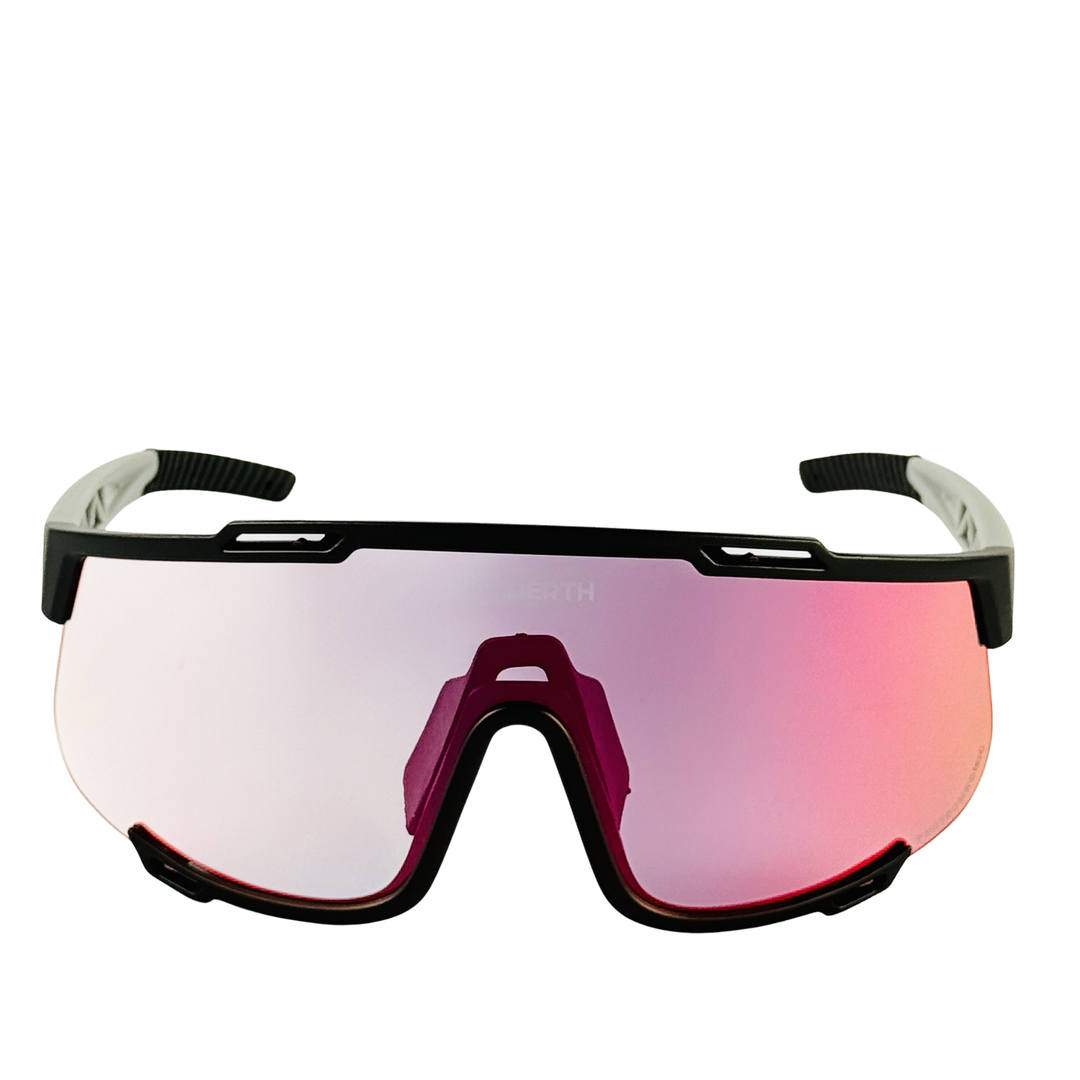 Gafas De Ciclismo Wanderth Fusion Mirror Con Lente Roja Y Protección Uv Rojo Negro/pata Gris