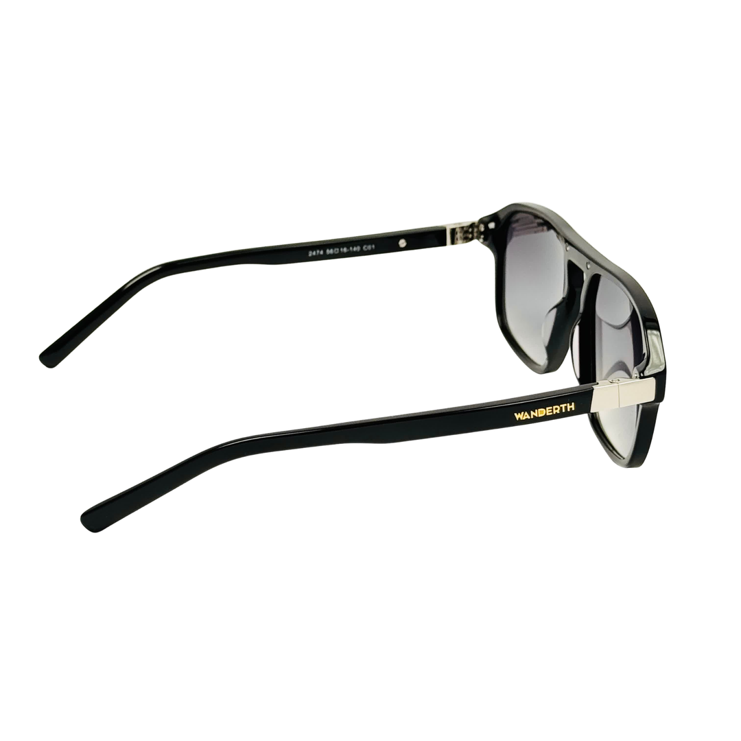 Wanderth Lentes De Sol Titan Color Negro Lente Negro Varilla Negro Armazón Negro Diseño Fashion