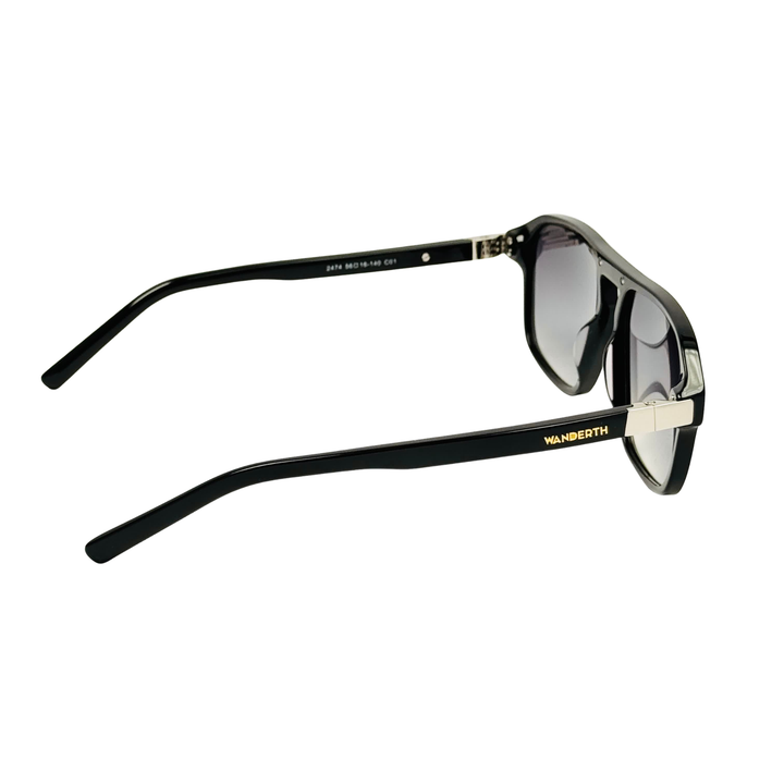 Wanderth Lentes De Sol Titan Color Negro Lente Negro Varilla Negro Armazón Negro Diseño Fashion