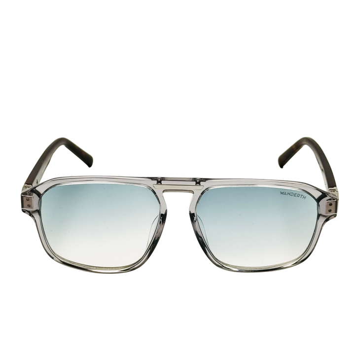 Wanderth Lentes De Sol Titan Color Gris Lente Azul Varilla Animal Print Armazón Gris Diseño Fashion
