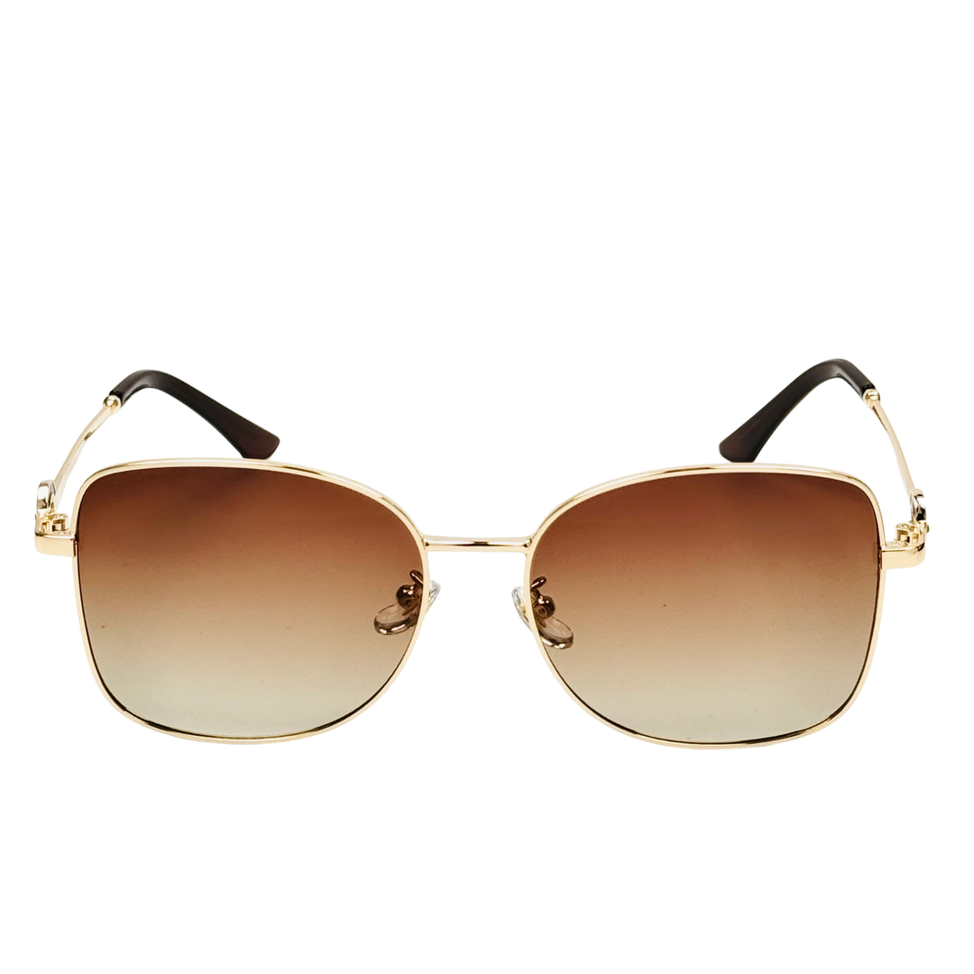 Wanderth Lentes De Sol Solaris Color Dorado Lente Marrón Varilla Dorado Armazón Dorado Diseño Fashion
