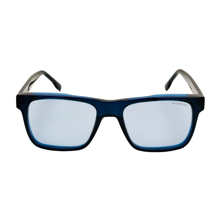 Wanderth Lentes De Sol Falcon Color Azul Lente Azul Varilla Azul Armazón Azul Diseño Fashion