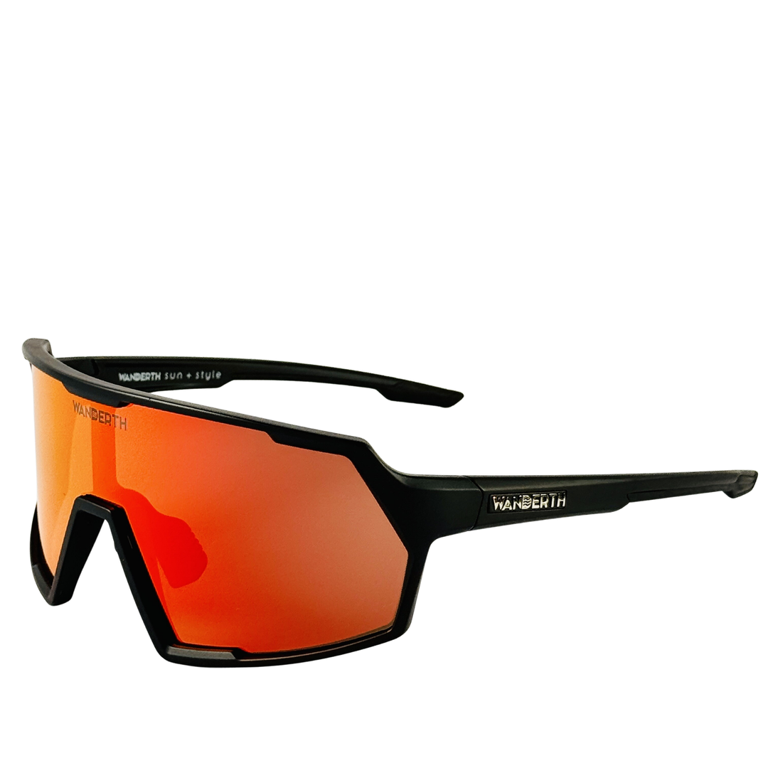 Wanderth Lentes Space Fusion Mirror Lente Rojo Armazón Negro