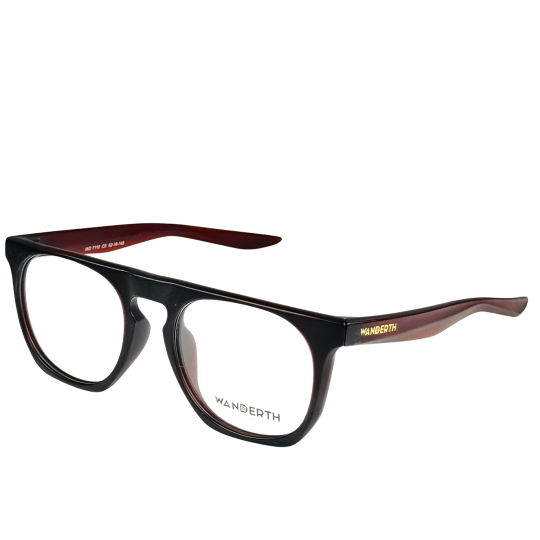 Montura De Gafas Para Hombre Wanderth Polar En Rojo Vino Tr90