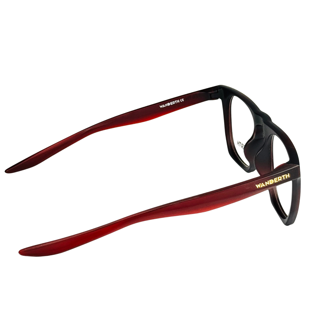 Montura De Gafas Para Hombre Wanderth Polar En Rojo Vino Tr90