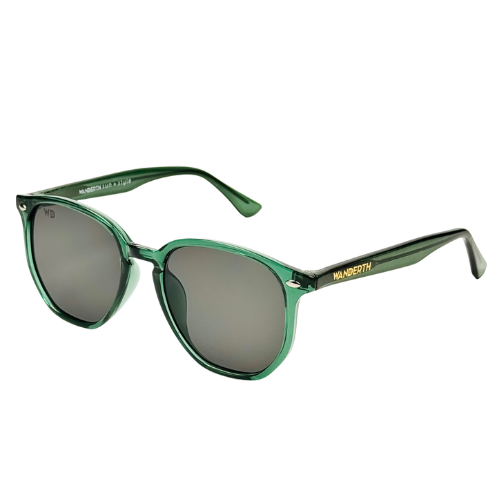 Wanderth Lentes De Sol Novair Color Verde Lente Negro Varilla Verde Armazón Verde Diseño Fashion