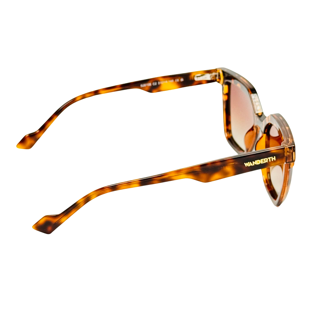 Wanderth Lentes De Sol Icon Color Animal Print Lente Marrón Varilla Animal Print Armazón Animal Print Diseño Casual