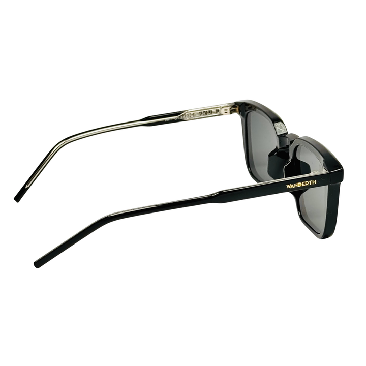 Wanderth Lentes De Sol Blaze Color Negro Lente Negro Varilla Negro Armazón Negro Diseño Fashion