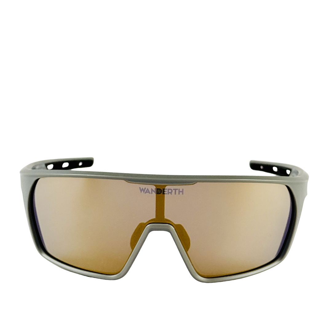 Lentes Ciclismo Wanderth Lifestyle Con Lente Espejo Dorado Y Protección Uv Gris