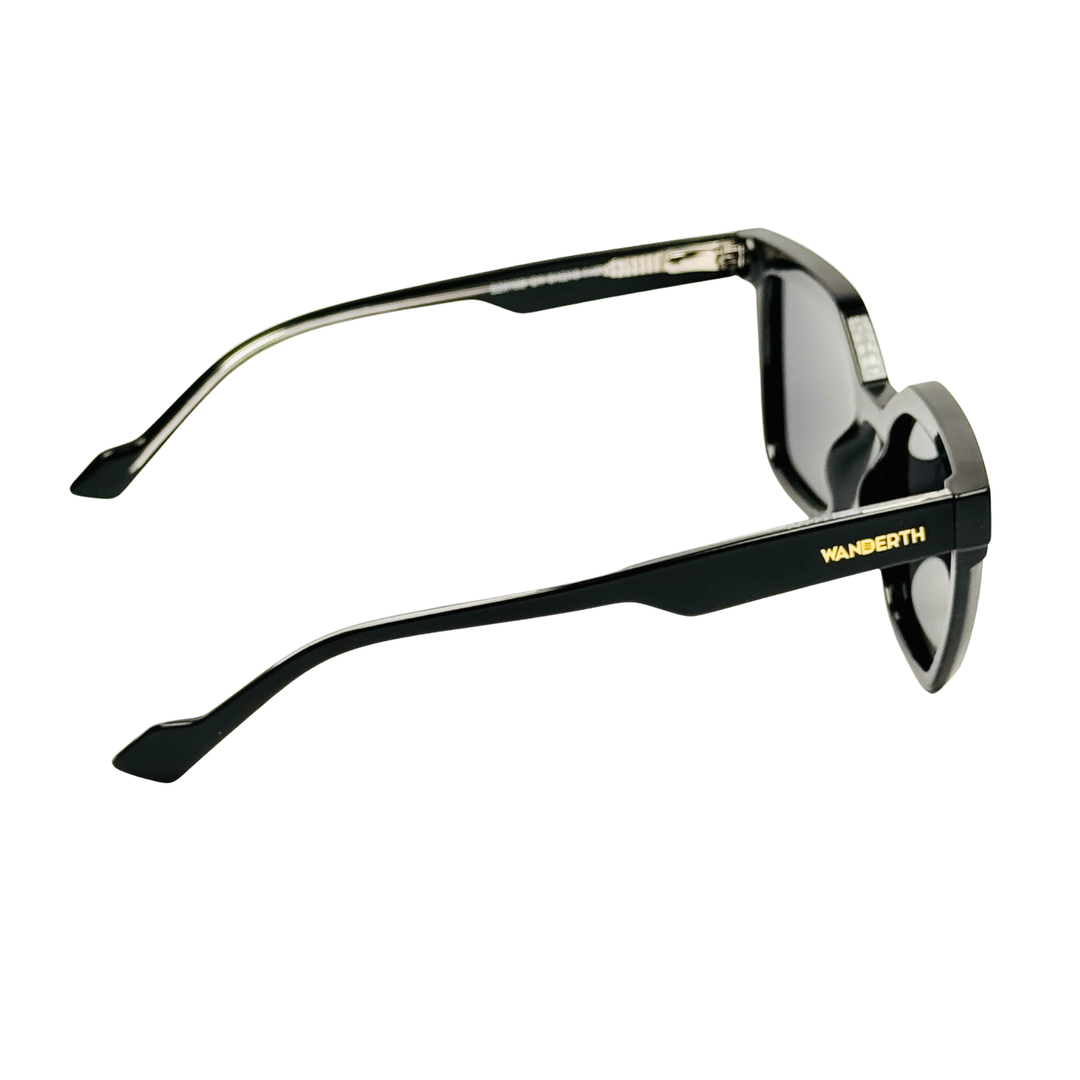 Wanderth Lentes De Sol Icon Color Negro Lente Negro Varilla Negro Armazón Negro/dorado Diseño Casual
