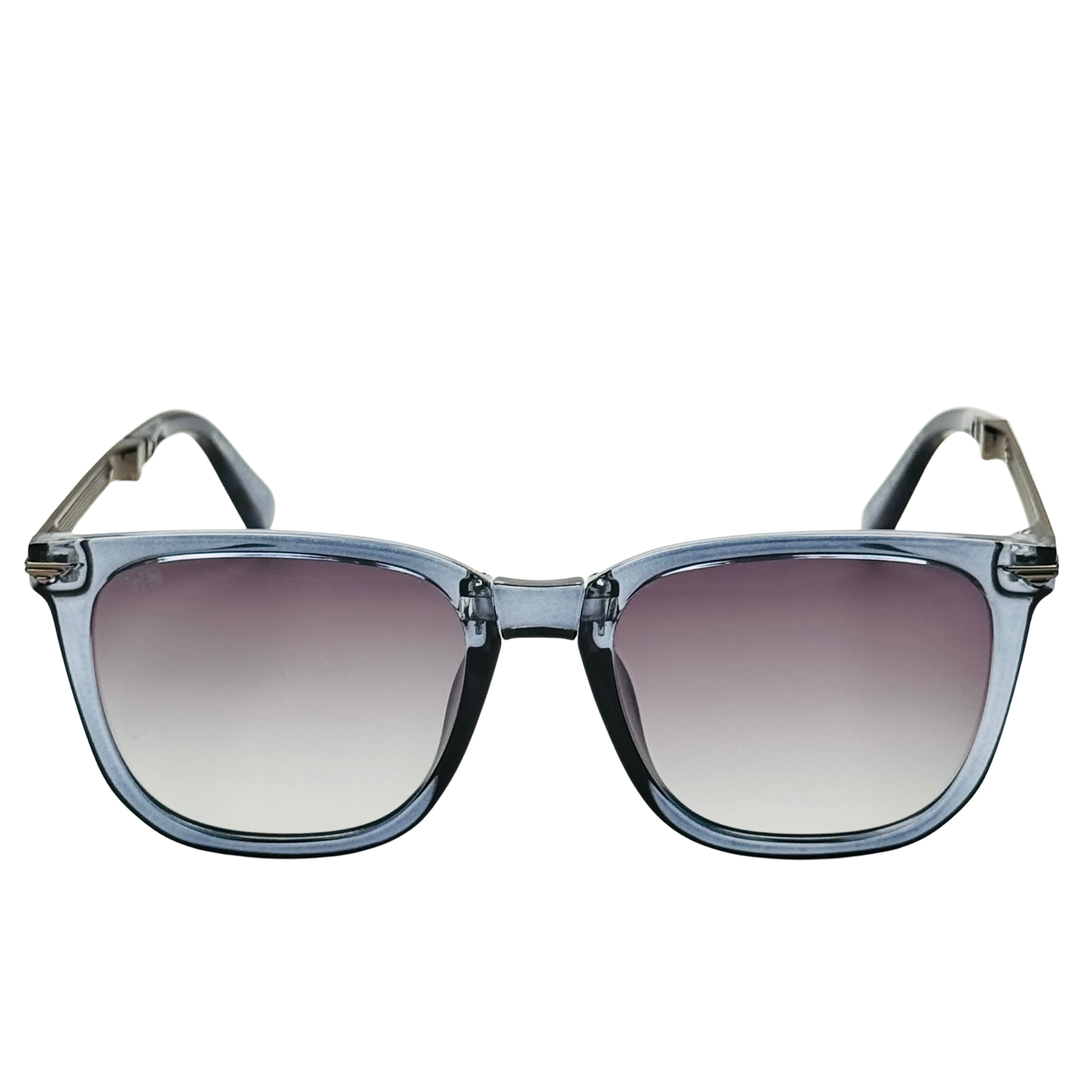 Wanderth Lentes De Sol Eclipse Color Azul Lente Negro Varilla Azul Metal Armazón Azul Diseño Fashion