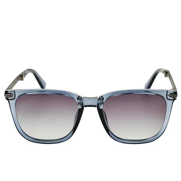 Wanderth Lentes De Sol Eclipse Color Azul Lente Negro Varilla Azul Metal Armazón Azul Diseño Fashion