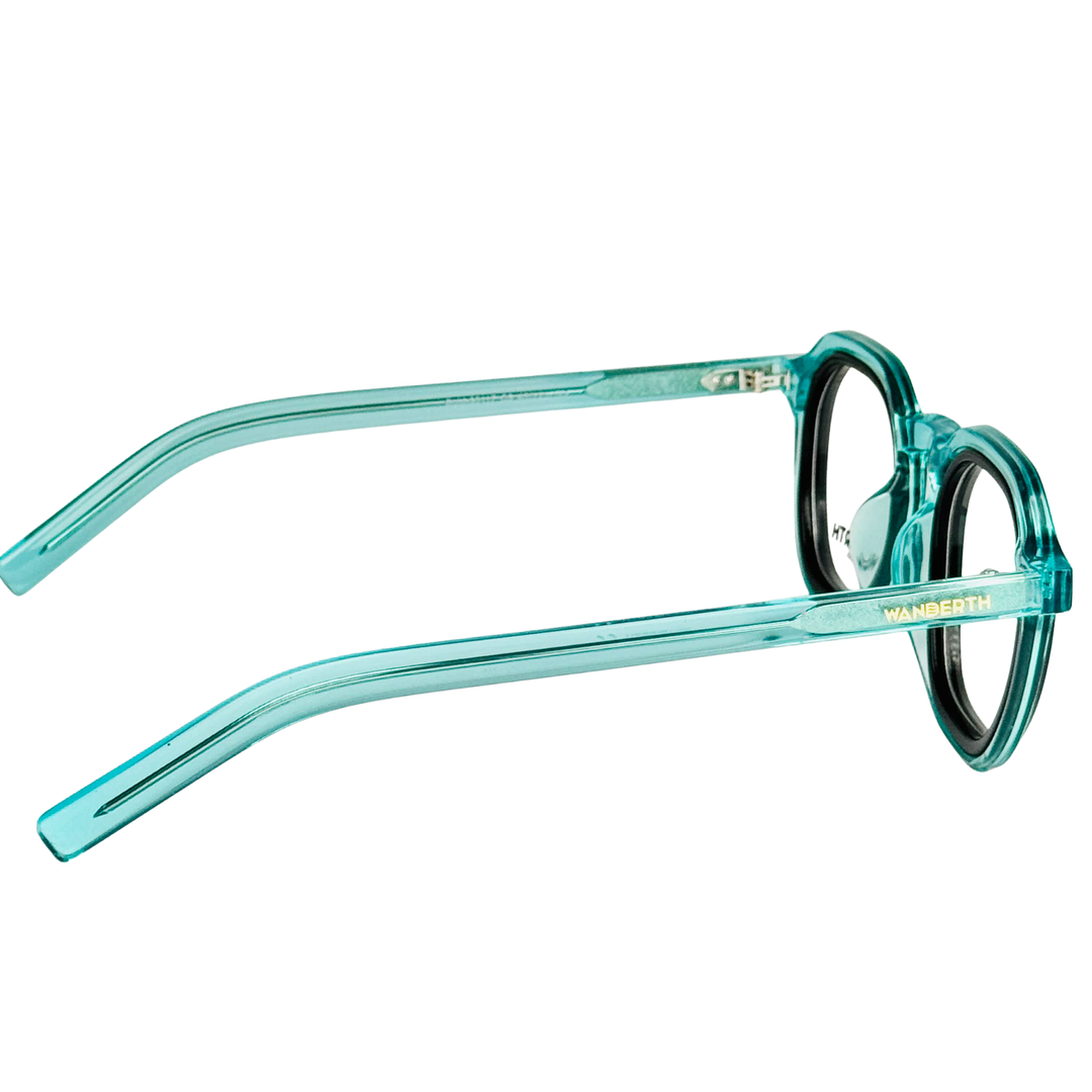 Montura De Gafas Para Hombre Wanderth Arkan Hexagonal, Azul Y Negro Azul/negro