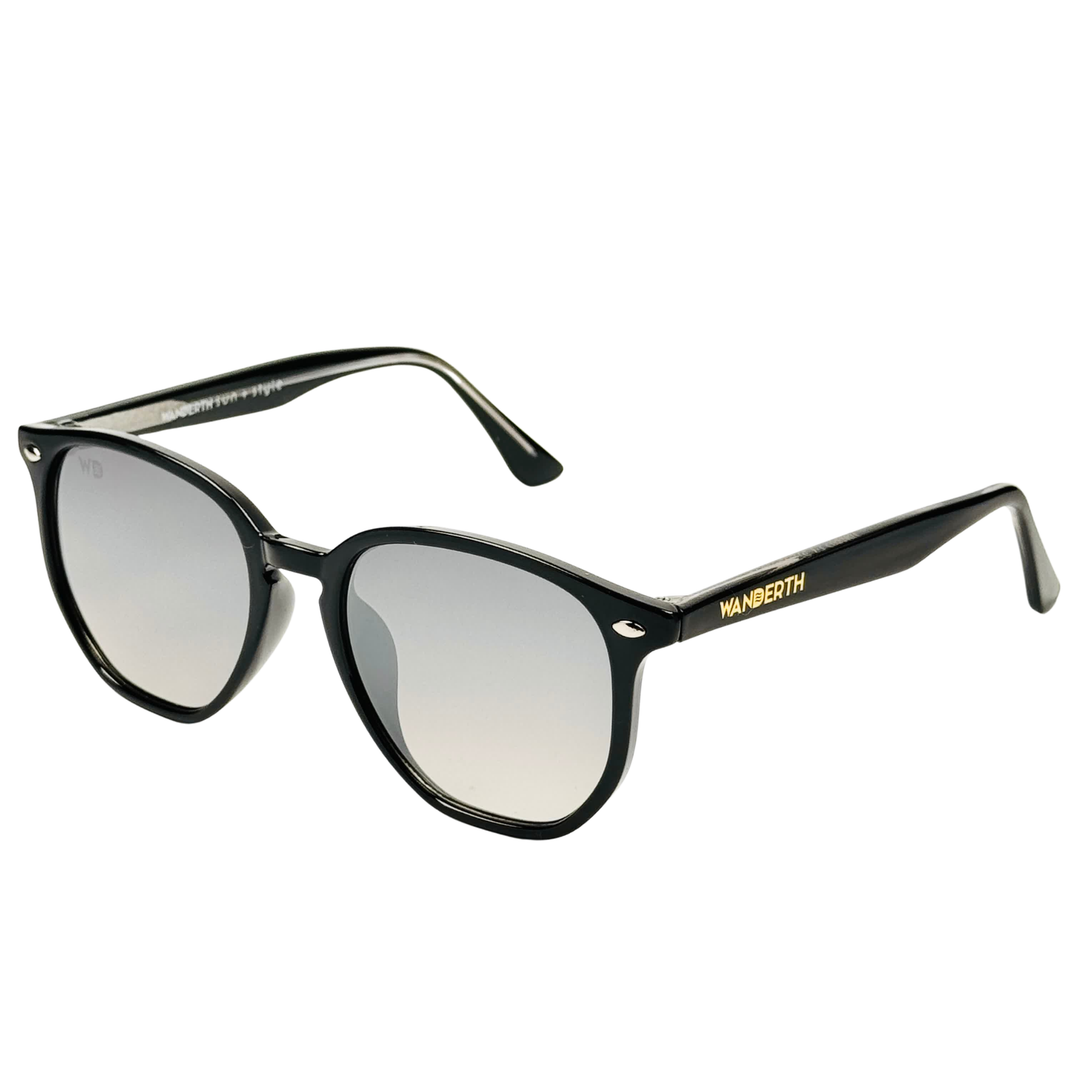 Wanderth Lentes De Sol Novair Color Negro Lente Plateado Varilla Negro Armazón Negro Diseño Fashion