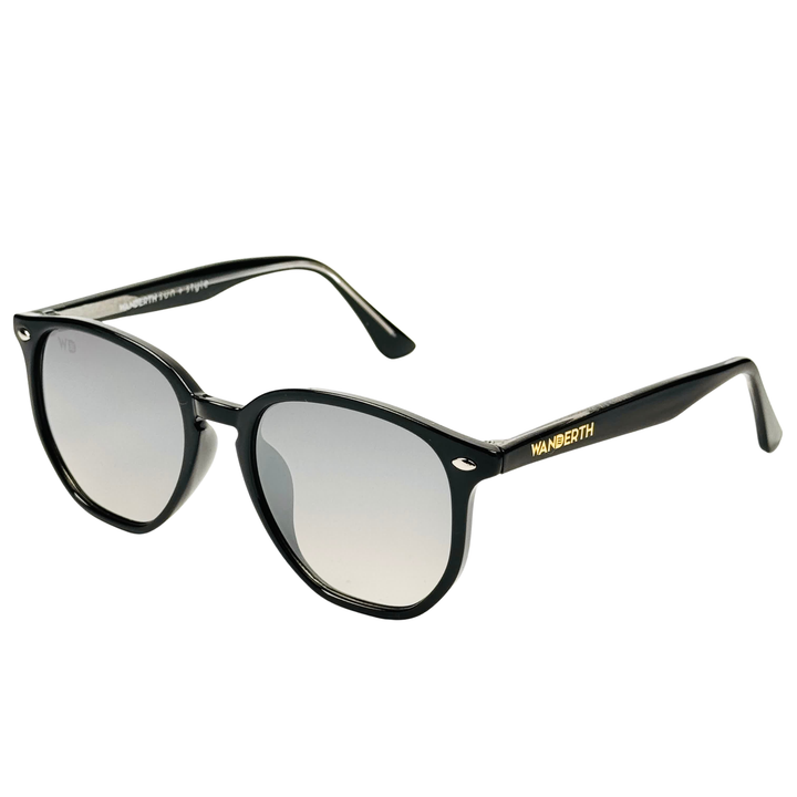 Wanderth Lentes De Sol Novair Color Negro Lente Plateado Varilla Negro Armazón Negro Diseño Fashion