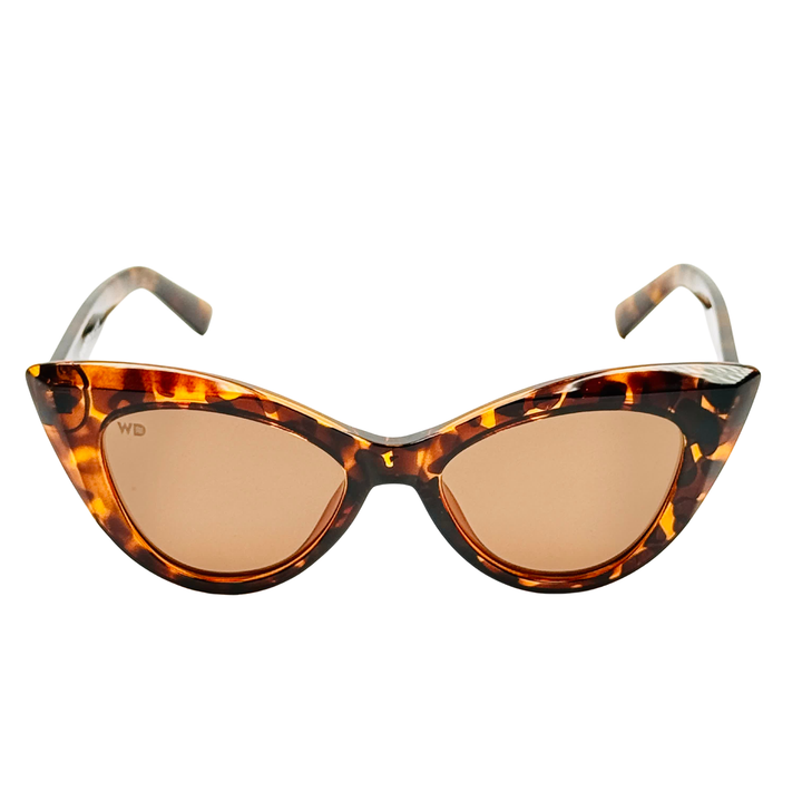 Wanderth Lentes De Sol Feline Color Animal Print Lente Marrón Varilla Animal Print Armazón Animal Print Diseño Casual