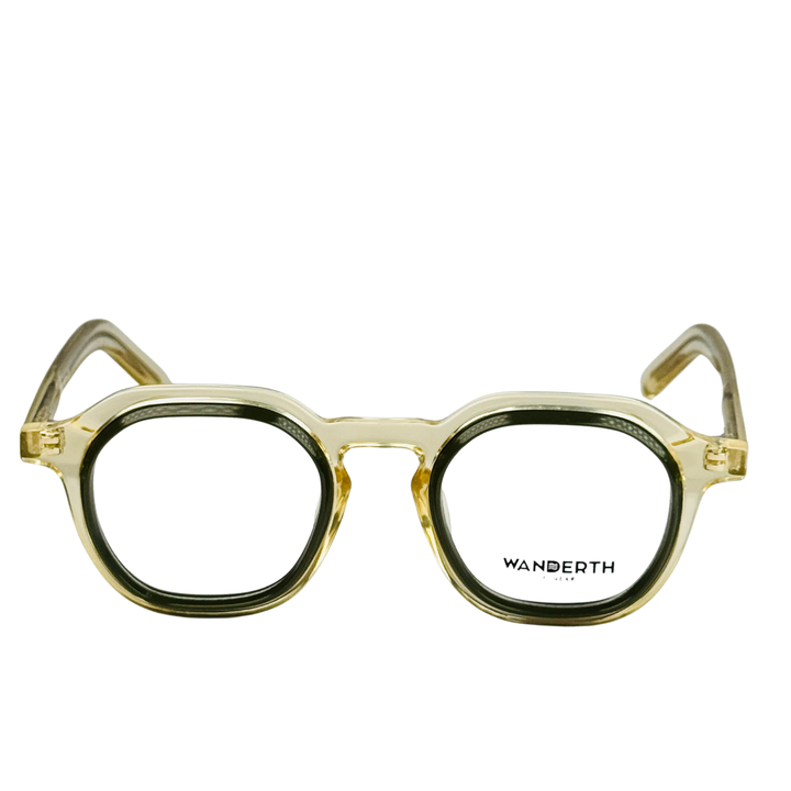 Montura Gafas Hombre Wanderth Arkan Hexagonal Amarilla Y Verde Amarillo/verde