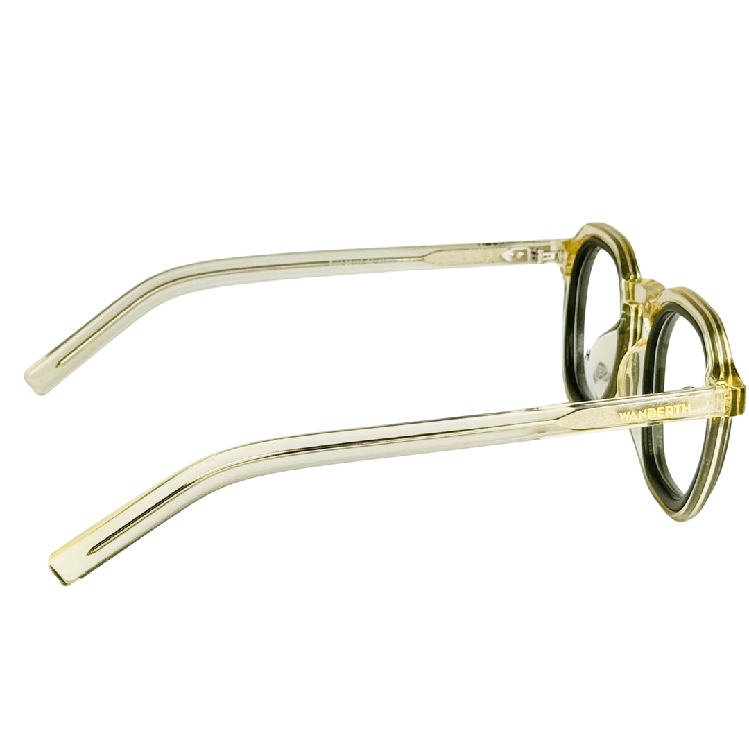 Montura Gafas Hombre Wanderth Arkan Hexagonal Amarilla Y Verde Amarillo/verde