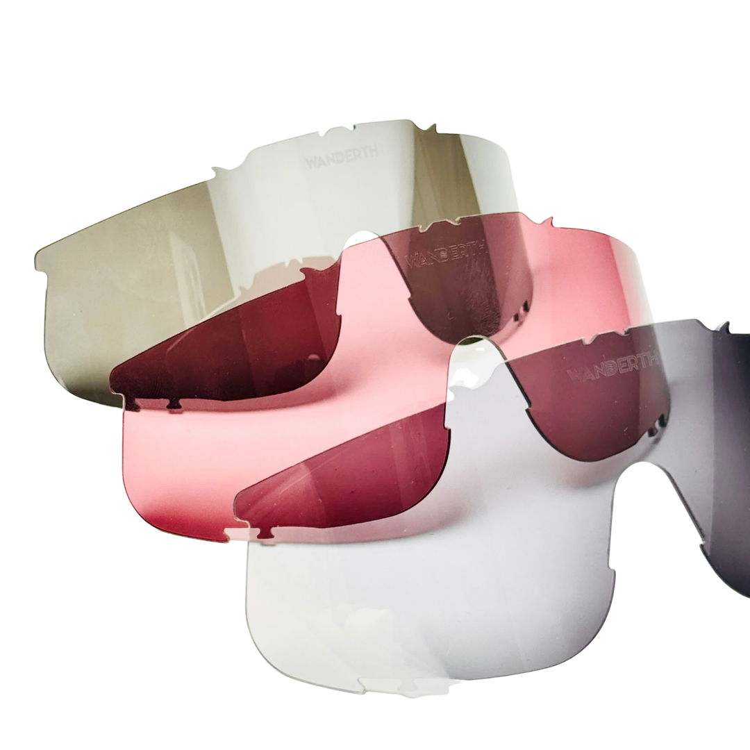Lentes Wanderth Giro Para Ciclismo Con 3 Lentes, Fotocromático Y Armazón Negro Plateado
