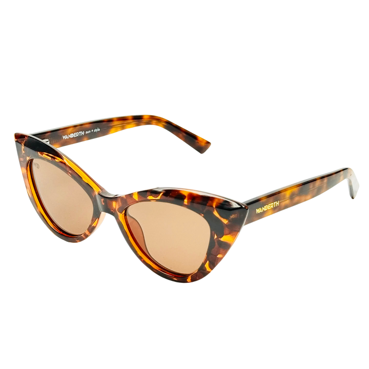 Wanderth Lentes De Sol Feline Color Animal Print Lente Marrón Varilla Animal Print Armazón Animal Print Diseño Casual