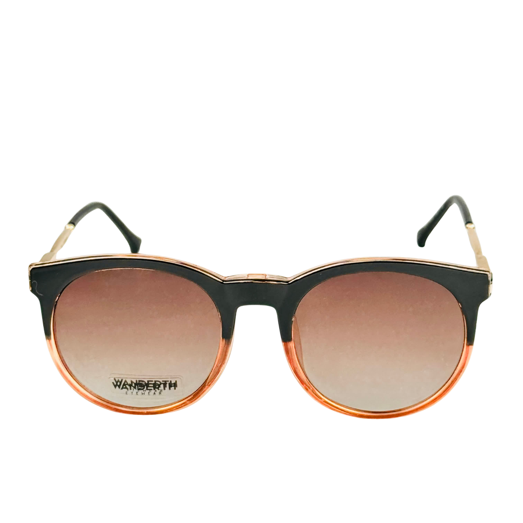Montura Gafas Mujer Wanderth Clip On Magnetix Con Lentes Solares Polarizados Negro/naranja