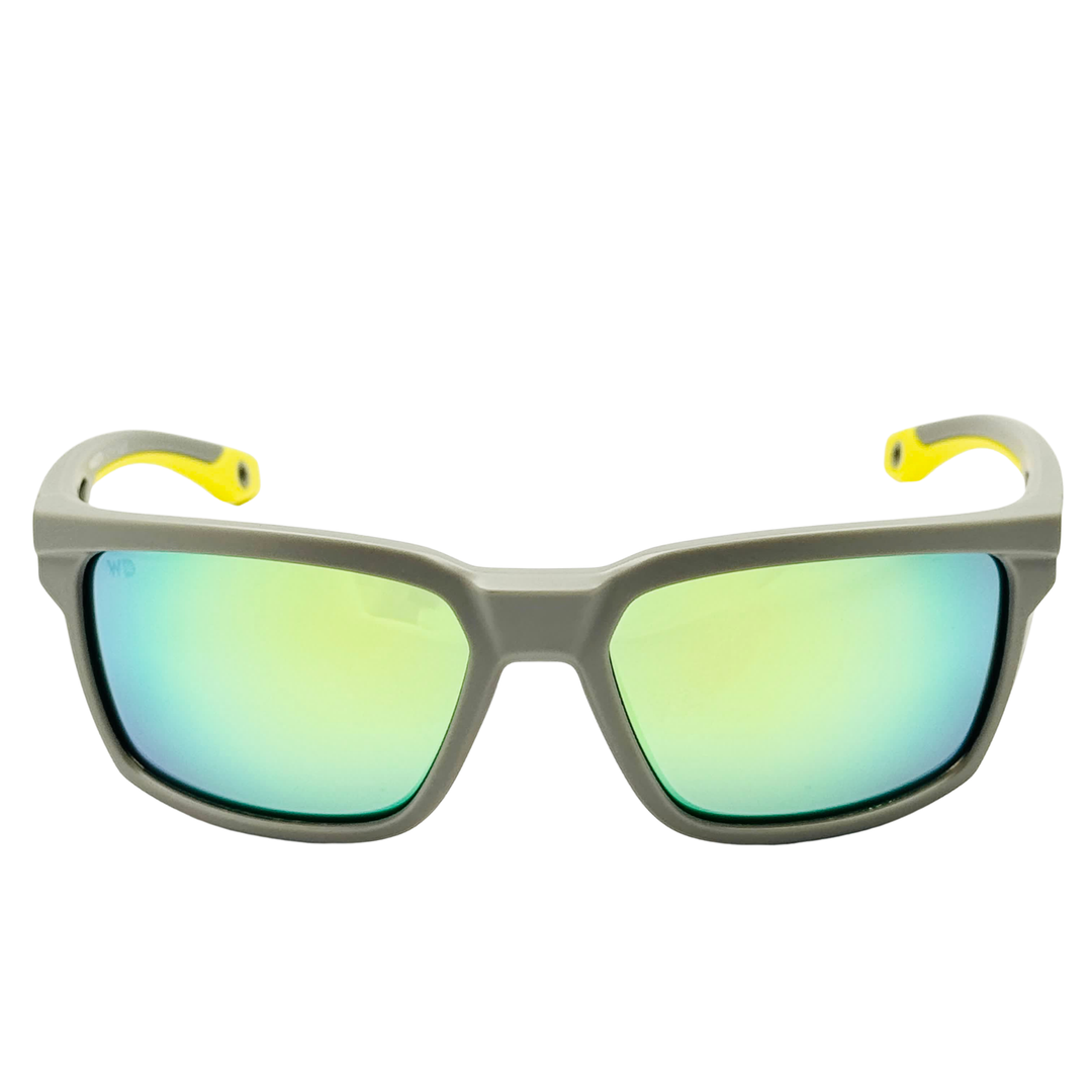 Wanderth Lentes De Sol Cyclone Color Gris Lente Verde Varilla Gris/amarillo Armazón Gris Diseño Sports Deportivo