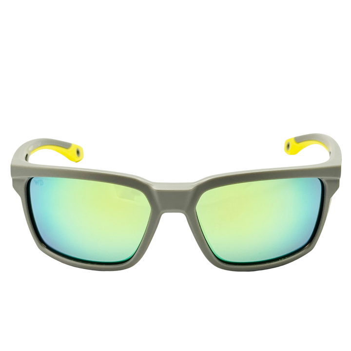 Wanderth Lentes De Sol Cyclone Color Gris Lente Verde Varilla Gris/amarillo Armazón Gris Diseño Sports Deportivo