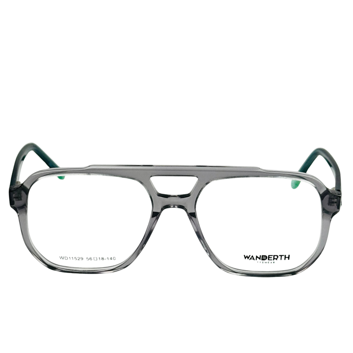 Montura De Gafas Wanderth Cronos Para Hombre, Color Gris/verde
