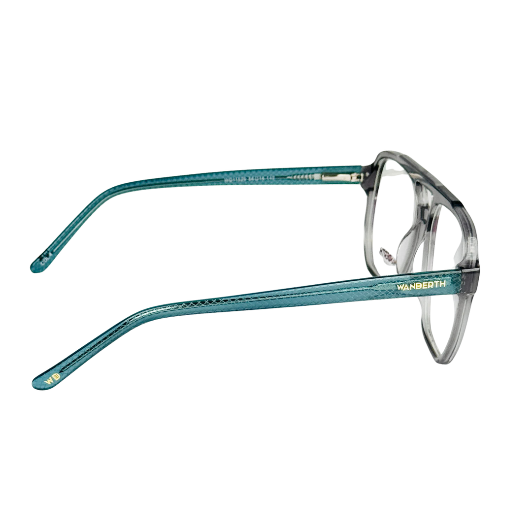 Montura De Gafas Wanderth Cronos Para Hombre, Color Gris/verde